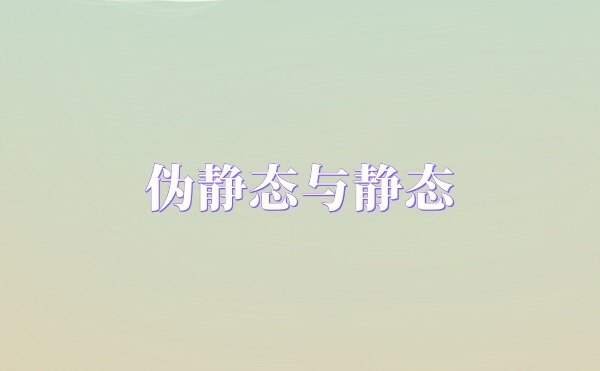 什么是伪静态？伪静态与真静态有什么区别？