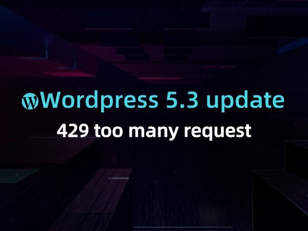 更新Wordpress 5.3版本时提示too many request 429错误解决方法