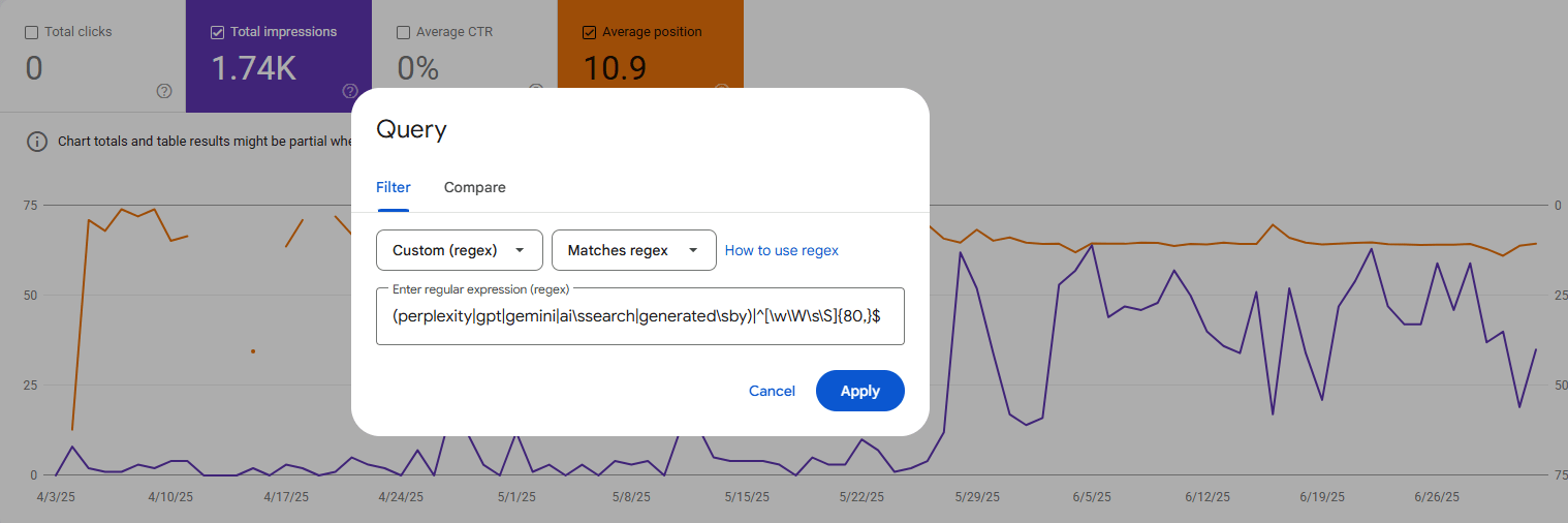 谷歌 GSC 后台跟踪 AI 搜索数据